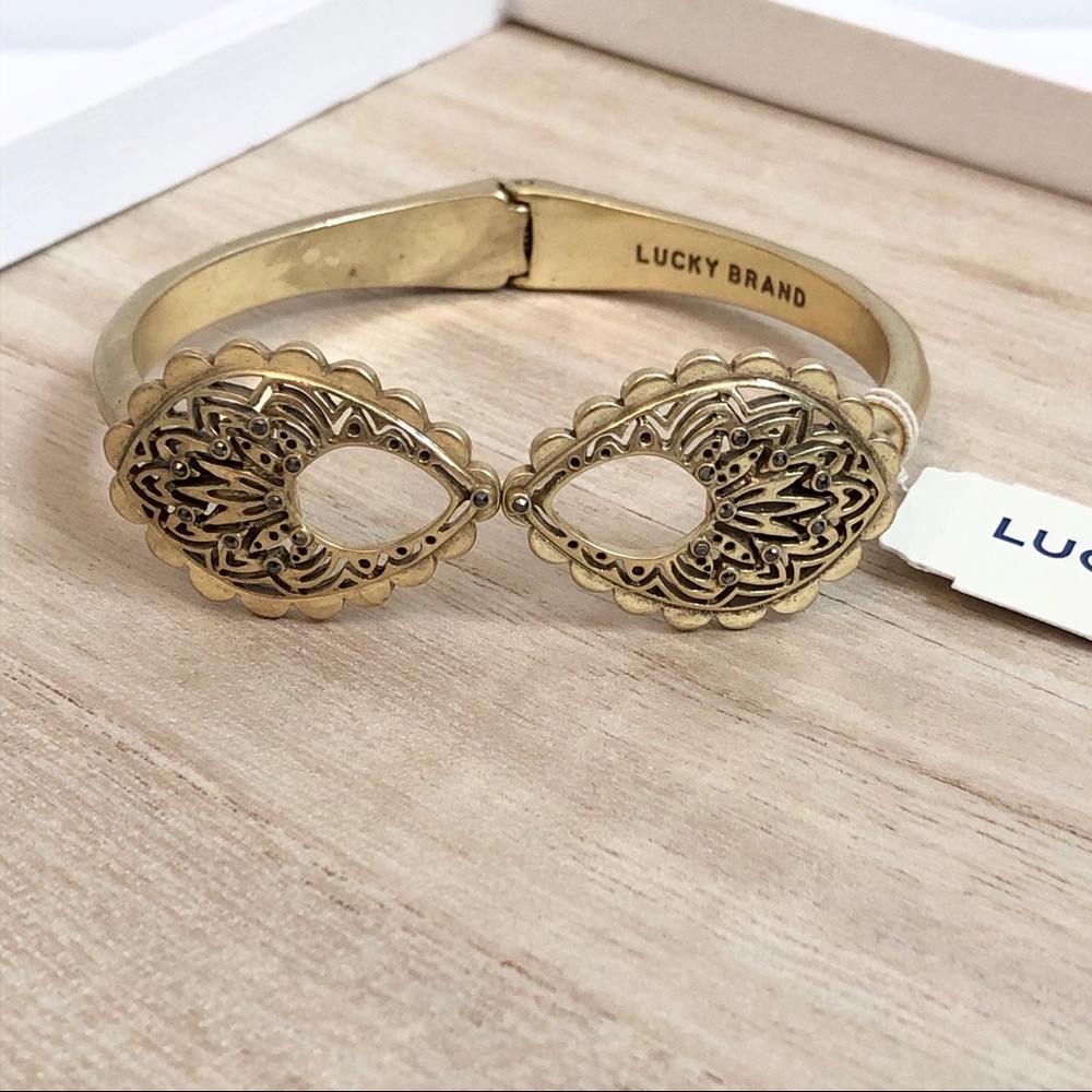 Lucky Brand Openwork Hinge Cuff - new